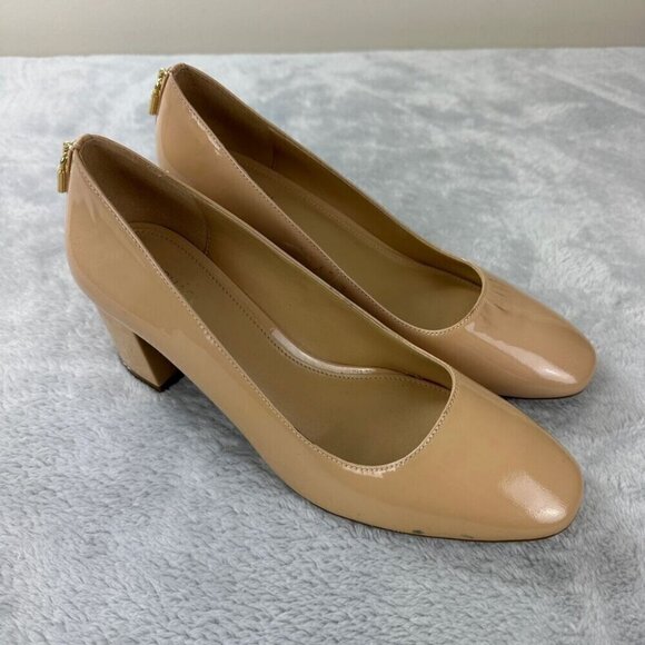 Michael Kors Beige Leather Round Tip Shoes Women's Size 8.5 US - Picture 3 of 12